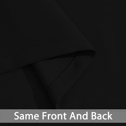 Yakamok 84 Inch Length Blackout Curtains for Bedroom, Room Darkening Thermal Insulated Solid Grommet Panels for Living Room(62Wx84L, Black, 2 Panels)