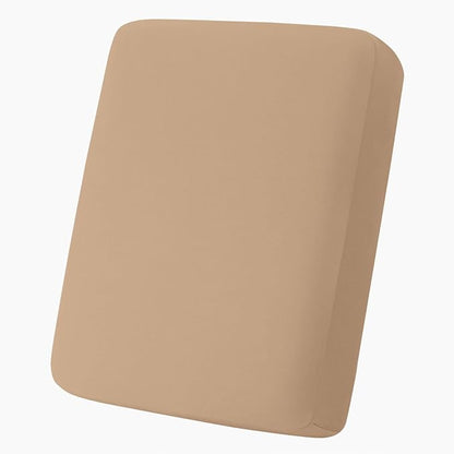 hyha Milk Silk Couch Cushion Covers, Soft Magic Sofa Covers Washable for Cushion Couch, Stretch Sectional Outdoor Cushion Covers for Patio Furniture with Elastic Bottom(Small, Camel)