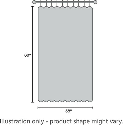 Off White Linen Curtains 80 inches Long for Bedroom Back Tab Light Filtering Privacy Sheer Curtains 2 Panel Set Modern Farmhouse Coastal Decor Cotton Textured Gauze Curtain 38x80 for Dinning Room