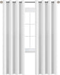 H.VERSAILTEX White Curtains for Bedroom Pure White Curtain 96 inches Long for Christmas Thermal Insulated Window Treatment Panel/Drape for Living Room, White, One Panel, Grommet Top, 52" W x 96" L