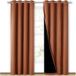 NICETOWN Burnt Orange 100% Blackout Window Curtain Panels, Heat and Cold Blocking Drapes with Black Liner for Nursery, 84 inches Thermal Insulated Draperies (2 Pieces, 52 inches Wide Each Panel)