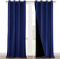 NICETOWN 100% Blackout Blinds, Set of 2, 46" x 102", Royal Blue, Laundry Room Decor Window Treatment Curtains for Large Patio Sliding Door, Thermal Insulated Curtains for Bedroom