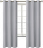 BGment Room Darkening Curtains 72 Inches Long - Grommet Thermal Insulated Drapes Window Treatment Curtains for Bedroom, 2 Panels, 42 x 72 Inch, Light Grey