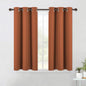 NICETOWN Burnt Orange Modern Blackout Curtains for Small Window, Thermal Insulated and Privacy Room Darkening Drape Panels for Boy's Guest Room Door Short Window (2 Panels, W42 x L45 -Inch)