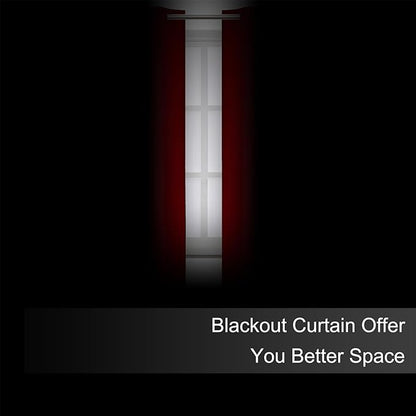 LEMOMO Blackout Curtains 66 x 72 Inch Long Red Curtains Set of 2 Panels Room Darkening Curtains for Bedroom and Living Room