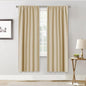 RYB HOME Curtains for Bedroom Living Room 72 inches Long, Thermal Insulated Privacy Rod Pocket Drapes for Nursery Office Home Theater, Width 34 by Length 72, Biscotti Beige, 2 Panels