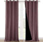 NICETOWN Full Shading Curtains 90 inches Long 2 Panels Set for Windows, Super Heavy-Duty Black Lined Blackout Curtains for Bedroom, Privacy Assured Window Treatment (Dry Rose, Pack of 2, 52 inches W)