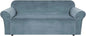 H.VERSAILTEX Stretch Velvet Sofa Covers for 3 Cushion Couch Covers Sofa Slipcovers Furniture Protector Soft with Non Slip Elastic Bottom, Crafted from Comfy Rich Velour (Sofa 72'-90', Stone Blue)