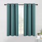 NICETOWN Blackout Curtain Panels for Bedroom, 2 Panels, Sea Teal, W42 x L40-inch, Thermal Insulated Grommet Top Blackout Draperies and Drapes for Basement