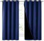 NICETOWN 100% Blackout Curtain Panels, Thermal Insulated Black Liner Curtains for Nursery Room, Noise Reducing and Cold Blocking Drapes for Windows (Royal Blue, Set of 2, 52-inch Wide by 63-inch Long)