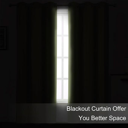 LEMOMO Sage Green Thermal Blackout Curtains/38 x 63 Inch/Set of 2 Panels Room Darkening Curtains for Bedroom