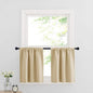 RYB HOME Cafe Curtains 24 inch Length, RV Curtains for Camper Windows, Mini Short Small Insulating Light UV Heat Blocking Privacy Half Window Tiers, Width 29 by Length 24, Biscotti Beige, 2 Panels