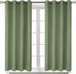 BGment Room Darkening Curtains 54 Inches Long - Grommet Thermal Insulated Drapes Window Treatment Curtains for Bedroom, 2 Panels, 52 x 54 Inch, Grass Green