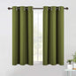 NICETOWN Blackout Curtain Panels for Bedroom, 2 Panels, W42 x L60 inches, Olive Green, Thermal Insulated Grommet Top Blackout Draperies and Drapes