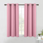 NICETOWN Blackout Curtain Panels for Bedroom, 2 Panels, W42 x L60 inches, Rouge Pink, Thermal Insulated Grommet Top Blackout Draperies and Drapes