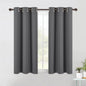 NICETOWN Bedroom Curtains Blackout Drapery Panels, Three Pass Microfiber Thermal Insulated Solid Ring Top Blackout Window Curtains/Drapes (Two Panels, 42 x 54 Inch, Gray)