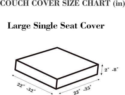 Sofa Covers Couch Covers for Sofa Pet Friendly Couch Cushion Covers Universal Sofa Covers Washable Stretch Slipcovers for Sectional Sofa (Texture Ivory White,Large Single Seat Cover)