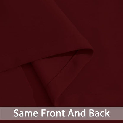 Yakamok Blackout Curtains for Bedroom, Thermal Insulated Blackout Window Curtains with Grommet Top for Living Room- Wine Red- 52W x 84L -2 Panels