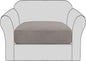 H.VERSAILTEX Stretch Couch Cushion Covers Individual Seat Sofa Chair Slipcovers Cushion Protector Cover Featuring Jacquard Textured Twill Fabric(1 Cushion Chair Cover, Taupe)