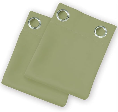 LEMOMO Blackout Curtains 52 x 108 inch/Sage Green Curtains Set of 2 Panels/Thermal Insulated Room Darkening Bedroom Curtains