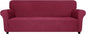 ZNSAYOTX Oversized Super Stretch Couch Cover (92"-115"), New Universal Sofa Covers Comfortable & Durable, Dog Cat Pets Friendly Extra Large Spandex Sofa Slipcovers (Wine Red, XL Sofa)
