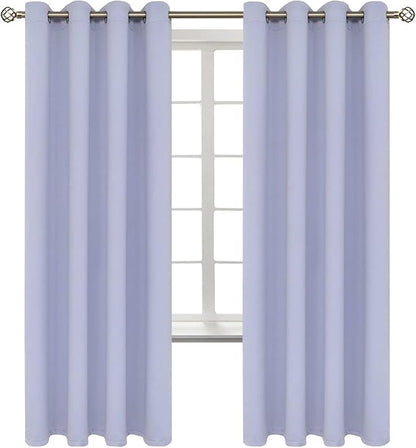 BGment Room Darkening Curtains 72 Inches Long - Grommet Thermal Insulated Drapes Window Treatment Curtains for Bedroom, 2 Panels, 52 x 72 Inch, Lavander