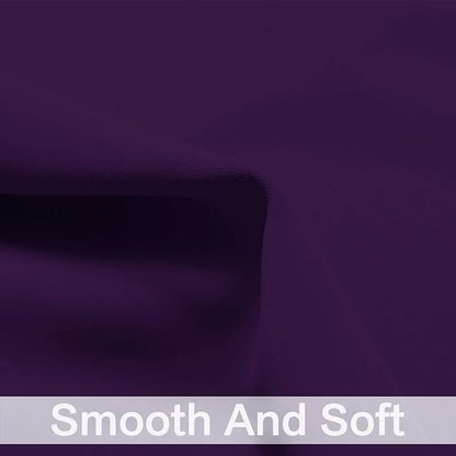 Yakamok Blackout Curtains Room Darkening Thermal Insulated Window Panels,Solid Grommet Top Drapes for Bedroom/Living Room(62Wx63L, Purple, 2 Panels)