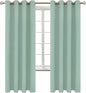 BGment Blackout Curtains - Grommet Thermal Insulated Room Darkening Bedroom and Living Room Curtains, Set of 2 Panels (52 x 72 Inch, Frosty Green)