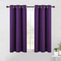 NICETOWN Blackout Curtain Panels for Bedroom, 2 Panels, Royal Purple, W42 x L40-inch, Thermal Insulated Grommet Top Blackout Draperies and Drapes for Basement