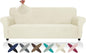 ZNSAYOTX Oversized Super Stretch Couch Cover (92"-115"), New Striped Sofa Covers Comfortable & Durable, Dog Cat Pets Friendly Extra Large Spandex Sofa Slipcovers (Beige, XL Sofa)