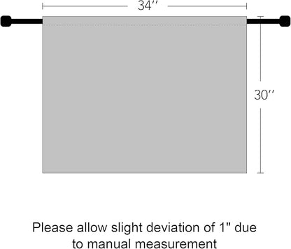 RYB HOME Basement Bathroom Kitchen Cafe Privacy Curtains, Short Insulating Light UV Heat Blocking Privacy Curtain Tiers for Laundry Room, Width 34 by Length 30, Beige, 2 Panels