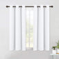 NICETOWN Curtain Panels for Bedroom - Home Decoration Solid Grommet Draperies/Drapes, Not Blackout Window Curtains for Kitchen (2 Panels, 42 by 54, White)
