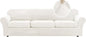 H.VERSAILTEX Modern Velvet Plush 4 Piece High Stretch Sofa Slipcover Furniture Protector Form Fit Velvet Extra Large Sofa Cover for 3 Cushion Couch Width Up to 105 Inch (XL Sofa, Porcelain White)