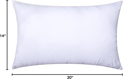 MIULEE Throw Pillow Insert Premium Pillow Stuffer Sham Rectangle for Decorative Cushion Bed Couch Sofa 14x20 Inch