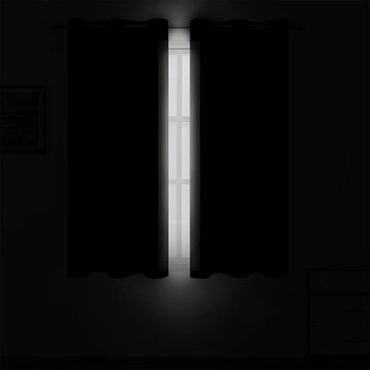 LEMOMO Light Beige Blackout Curtains 42 x 54 Inch Length Set of 2 Panels Grommet Bedroom Curtains for Living Room