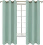 BGment Blackout Curtains - Grommet Thermal Insulated Room Darkening Bedroom and Living Room Curtains, Set of 2 Panels (42 x 63 Inch, Frosty Green)