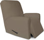 PureFit Super Stretch Chair Sofa Slipcover with Pocket – Spandex Non Slip Soft Couch Sofa Cover, Washable Furniture Protector with Elastic Bottom for Kids, Pets （Recliner, Natural）
