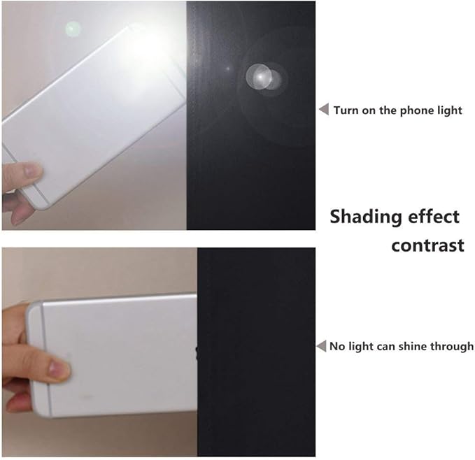 NICETOWN 100% Blackout Window Curtain Panels, Full Light Blocking Drapes with Black Liner for Nursery, 72 inches Drop Thermal Bedroom Drapes and Curtains (Black, 2 Pieces, 42 inches Wide Per Panel)