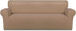 PureFit Super Stretch Sofa Slipcover – Spandex Non Slip Soft Couch Sofa Cover, Washable Furniture Protector with Non Skid Foam and Elastic Bottom for Kids, Pets （Sofa, Camel）