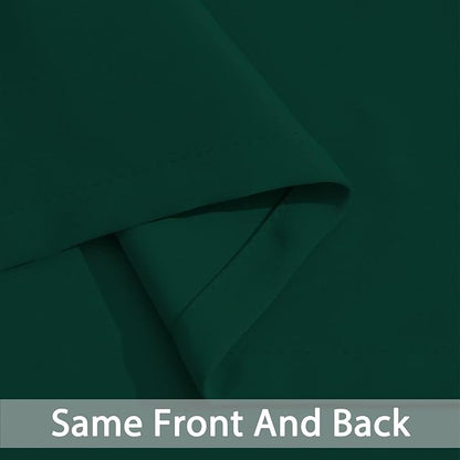 Yakamok Wide Thermal Blackout Patio Door Curtain Panel, Dark Green Grommet Sliding Door Insulated Curtains, Extra Wide Curtains for Sliding Glass Door, Emerald Green, W52 x L84, 1 Panel