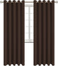 BGment Blackout Curtains for Bedroom - Grommet Thermal Insulated Room Darkening Curtains for Living Room, Set of 2 Panels (70 x 84 Inch, Brown)