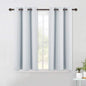 NICETOWN Room Darkening Draperies Curtains Panels, Window Treatment Thermal Insulated Grommet Room Darkening Curtains/Drapes for Bedroom (2 Panels, 42 by 45, Platinum-Greyish White)