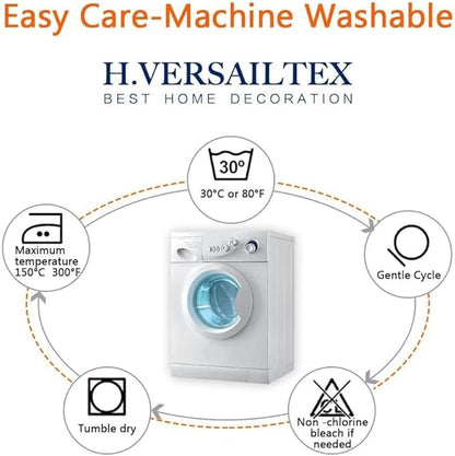 H.VERSAILTEX Blackout Patio Curtains 100 x 96 Inches for Sliding Door Extral Wide Blackout Curtain Panels Thermal Insulated Room Divider - Grommet Top, 8' Tall by 8.5' Wide - Storm Blue