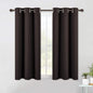 NICETOWN Blackout Curtain Panels for Bedroom, 2 Panels, Toffee Brown, W42 x L40-inch, Thermal Insulated Grommet Top Blackout Draperies and Drapes for Basement