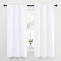 NICETOWN White Curtains for Bedroom, Short Curtains & Draperies for Small Window, Home Decoration Draperies (34 in x 63 in (W x L), 2 PCs)