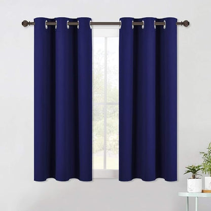 NICETOWN Living Room Blackout Curtain Panels, Window Treatment Energy Saving Thermal Insulated Solid Grommet Blackout Drapes/Draperies (1 Pair, 42 by 54-Inch, Royal Blue)