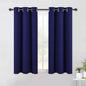 NICETOWN Royal Blue Blackout Curtain Panels for Bedroom, 2 Panels, W42 x L40-inch, Thermal Insulated Grommet Top Blackout Draperies and Drapes for Basement