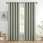 MIULEE Room Darkening Curtains Thermal Insulated Drapes Solid Window Treatment Set Grommet Top Light Blocking Blackout Curtain for Living Room/Bedroom 2 Panels 66 x 84 inch Sage Green