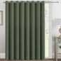 H.VERSAILTEX Blackout Patio Curtains 100 x 108 Inches for Sliding Door Extral Wide Blackout Curtain Panels Thermal Insulated Room Divider - Grommet Top, 9' Tall by 8.5' Wide - Bronze Green