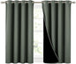 NICETOWN Dark Mallard 100% Blackout Curtains 45 inches Long, 2 Thick Layers Completely Blackout Window Treatment Thermal Insulated Lined Drapes for Small Window (1 Pair, 52 inches Width Each Panel)